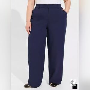 Torrid Wide Leg City Twill High Rise Pant